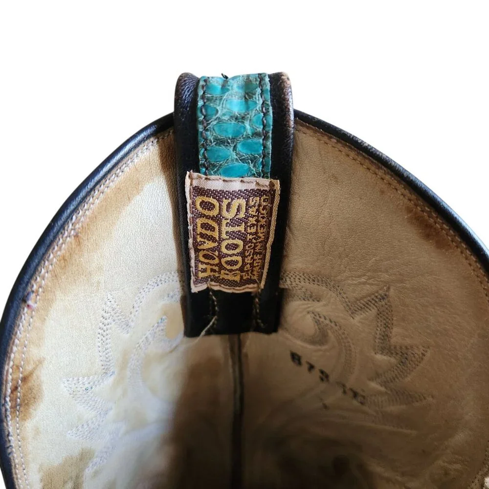 Vintage Southwestern Hondo Western Cowboy Concho Turquoise Boot Bottle Holder